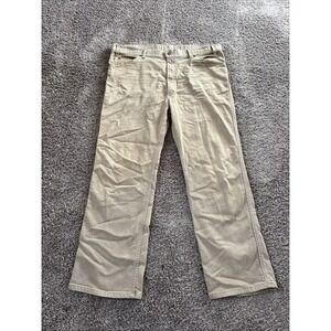 VINTAGE Levis Action Jeans Mens 39x28 Beige Denim Brown Tab Made In USA